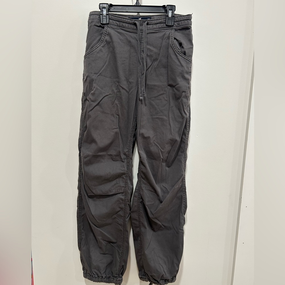 Hollister Pants Adjustable Rise Parachute Baggy XS Gray Women's Y2K‎ 2000s